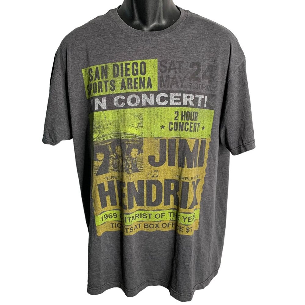 Stone Free Jimi Hendrix Crewneck T Shirt XL Grey Short Sleeve Graphic Concert